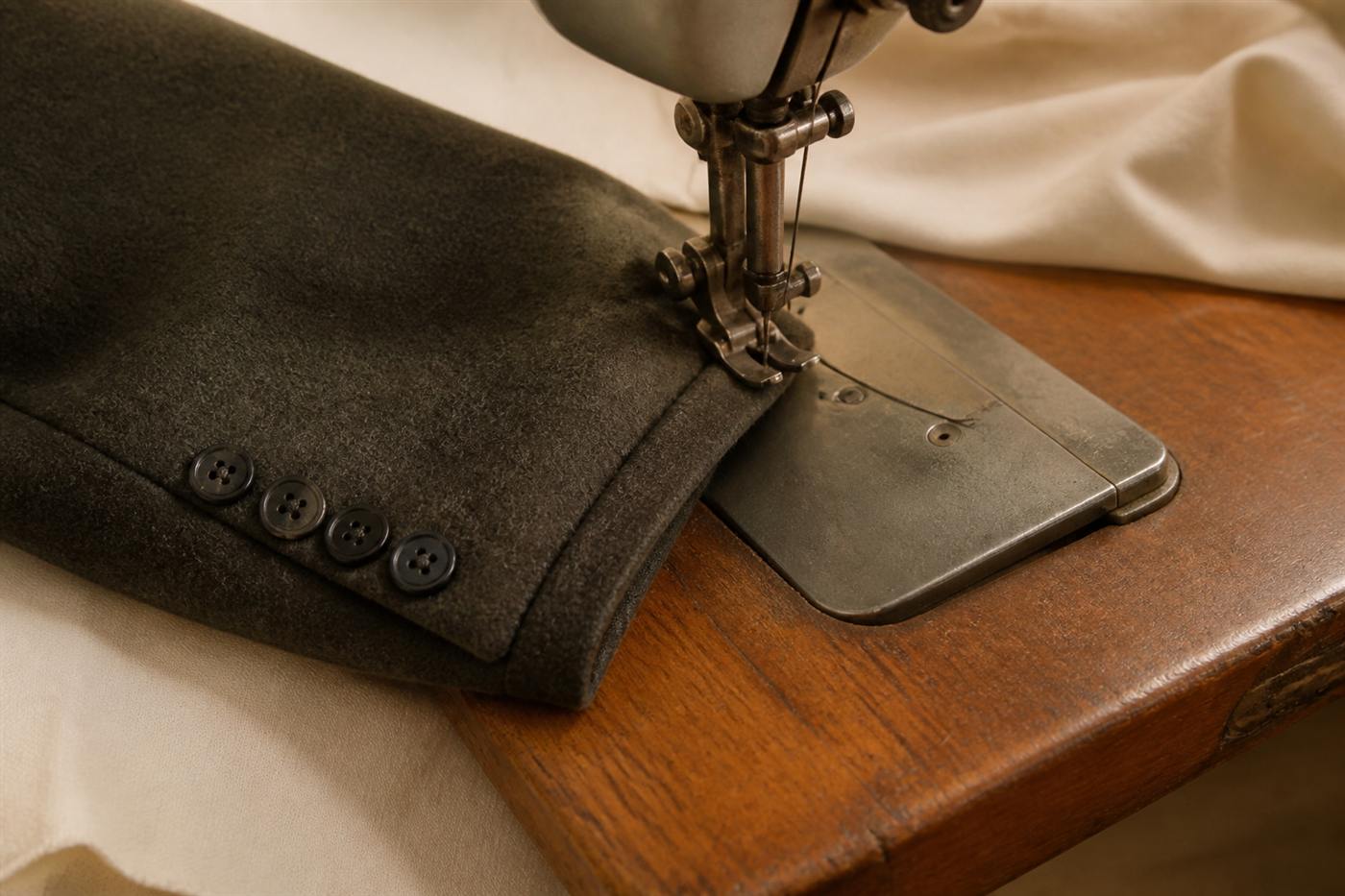 Pressing a sleeve seam on the board